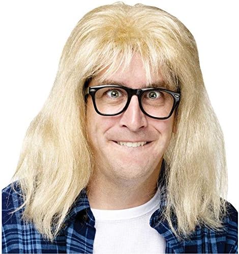 Saturday Night Live Wayne's World Garth Algar Wig & Glasses Costume Set