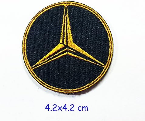 Benz Gold and Black Car Motorsport Racing Team Patch Logo Sew Iron on Embroidered Appliques Badge Sign Costume