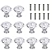 Rbenxia 30mm Glass Diamond Shape Cabinet Knob Cupboard Drawer Pull Handle Used for Cabinet or Drawer Pack of 10pcs
