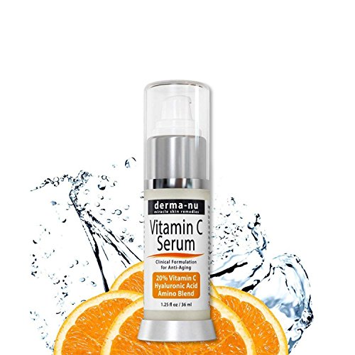 Hyaluronic Acid Vitamin C Serum for Face Organic Skin Treatment to
