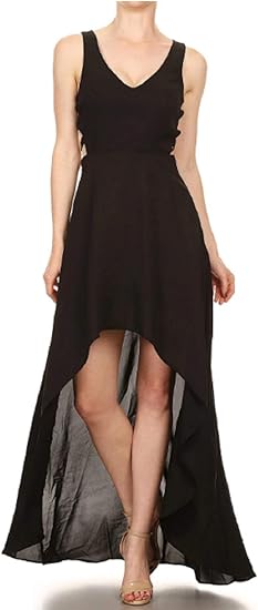 low cut little black dress