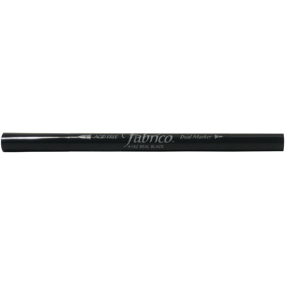Tsukineko PF000182 Fabrico Dual Tip Fabric Marker Pen, Black