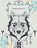 Calendar Daily Planner 2019: Black Dog Design, Daily Weekly and Monthly, Yearly Calendar Planner, Da by 