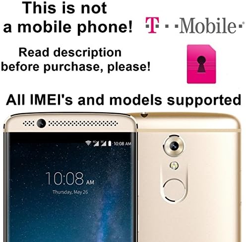 T-Mobile USA Unlocking Service for ZTE Blade V Max, Zmax Pro, Avid Plus and Other Models with Pre-installed Device Unlock App - Make Your Device More Useful - No Re-lock Lifetime Guarantee