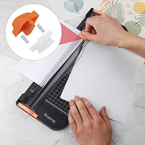 Meafeng A4 Paper Cutter 12 Inch Craft Paper Trimmer Scrapbooking with Automatic Security Safeguard and Side Ruler for Photo Cutter, Handcraft Project, Label, Greeting Card