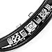 Stylish Black Genuine Leather Bracelet Cuff Stainless Steel, Unisex
