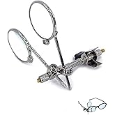 Jeweller's Eye Loupe 10x-10X Double Ocular Loupe Steampunk Lens Clip on Retro Magnifier Jewellery Making Repair Lightweight Magnifier