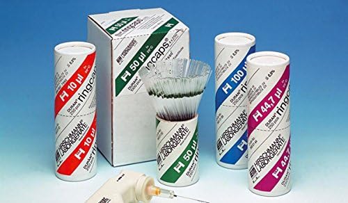 HIRSCHMANN 090522 Micropipette Hair ringcaps 50 + 100 L (Pack of 250)