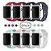AdMaster Compatible for Apple Watch Band 42mm, Soft Silicone Replacement Wristband Classic Sport Strap Compatible for iWatch Apple Watch Series1, Series 2, Series 3, Edition, Nike+, M/L Size 8 Pack