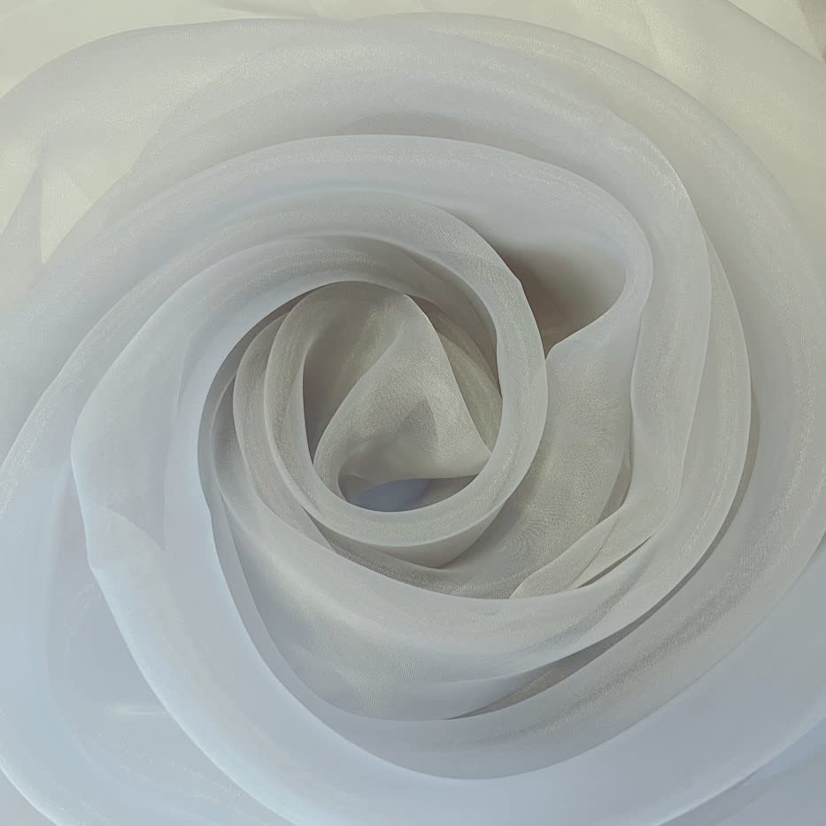 Megachest 145CM Wide Soft Organza Dress Fabric Fancy Costumes Decorations 50 Colors(Silver Grey, 5 Meters)