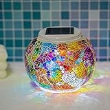 Solar Jar Glass Ball Table Light, Color Changing