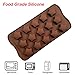Stars Shaped Ice Tray, DaKuan 4 Packs Flexible Chocolate Molds, Reusable Stars Shaped Candy Making Molds, Food Grade Molds for Chocolate Molds, Homemade Soap - Brown