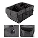 Exlight Trunk Organizer Folding Oxford Fabric Car Organizer-Waterproof Lightweight Collapsible Storage Box Multipurpose for Car Van SUV Truck (Black)