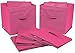 Greenco Foldable Storage Cubes, 6 pcs (Pink) | Closet Organizer Storage Basket/Box/Bin/Shelf | Cube Storage Organizer | Collapsible Storage Bins Boxes | Non-woven Cloth Fabric Bin Drawers/Baskets