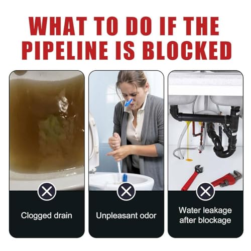 Terrifi Drain Clog Remover, Kitchen Granules Cleaner, Unclogs Grease Or Cooking Oil Blockages, Hair Powerful Cleaner For Clogged Sink, Fast Acting, Safe All Pipes