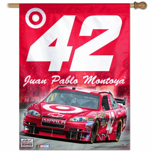 NASCAR Juan Pablo Montoya 27-by-37 inch Vertical Flag