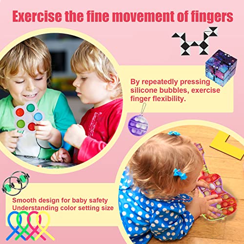 Fidget Toy Pack, Popit Pack, for Kids,Party Favors for Kids,School