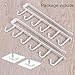 EigPluy 2pcs Mug Hooks Under Shelf Mug Holder Cups Storage Rack Drilling Free Coffee Cups Holder Kitchen Utensil Holder Key Hooks Ties Belts Scarf Hanging Hooks Rack,Fit for The Cabinet 0.8