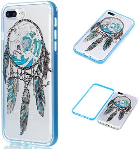 iPhone 7 Plus Case, Wandeneng Hybrid Fancy Colorful Pattern Hard Soft Silicone Bumper Case Fit for iPhone 7 Plus (T12)