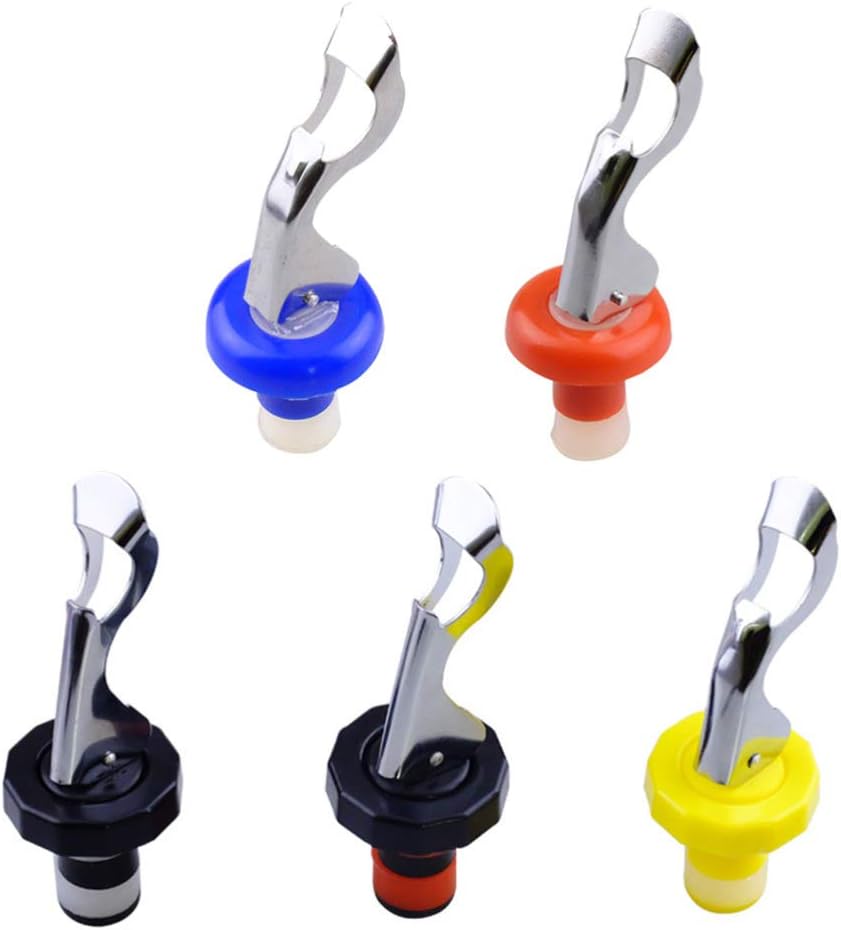 FRCOLOR 5 Pcs Expanding Bottle Stopper Silicone Flip Top Wine Bottle