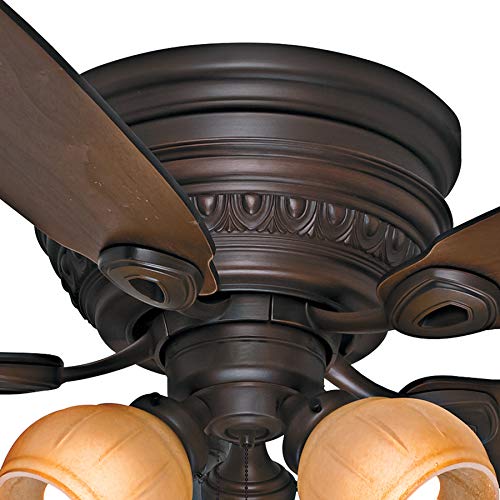 Casablanca Fan 54 inch Low Profile Brushed Cocoa Indoor Ceiling Fan w/Light Kit (Certified Refurbished) (Brushed Cocoa)