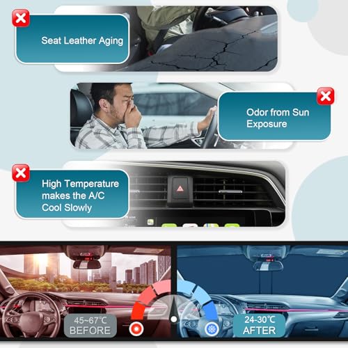 [Upgrade] CDEFG Compatible with Opel Corsa F 2020-2025 2026 Sunshade Covers Windshield Parasol Front Windshield Car Sunshade Accessories