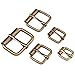 ◕‿◕ Swpeet 50 Pcs Bronze Assorted Multi-Purpose Metal Roller Buckles for Belts Hardware Bags Ring Hand DIY Accessories - 1/2 Inch, 5/8 Inch, 3/4 Inch, 1 Inch, 1-1/4 Inch
