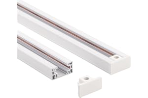 mirrea Whtie H Type 4-feet Track for Ceiling Track Lighting Pack of 2