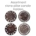 Hosley Set of 4 Assorted Soapstone Pillar Candle Plate 4.5 Inch Diameter. Wonderful accent piece for coffee tables or side tables. Ideal Gift for Weddings House Warming Home Meditation Reiki O9