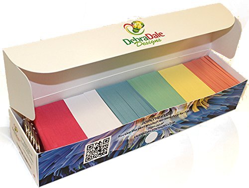Debra Dale Designs - 1,000 Small Blank Study Flash Cards Note Cards - Single Hole Punched - Premium Heavy 140# Index Card Stock - Six (6) Colors - Five (5) Metal Binder Rings - 3.5 x 2 Inches