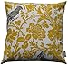 JinStyles Accent Decorative Throw Pillow Cover, Square, Print, Yellow, 18 x 18, 1 Cover