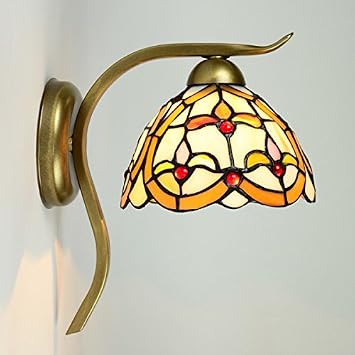 Wandlampe Im Tiffany Stil Mit Buntglas Blume Leuchte Gunstig