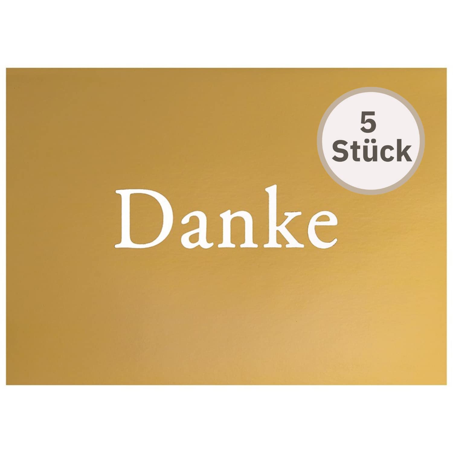 General Thank You Card (Pack of 5) - Text Card, Landscape - 10.5 x 14.5 cm