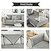 TEWENE Sofa Cover, Velvet Couch Cover Anti-Slip Sectional Couch Covers Sofa Slipcover for Dogs Cats Pet Love Seat Recliner Armrest Backrest Cover Light Gray 36''x94''(Only 1 Piece/Not All Set)