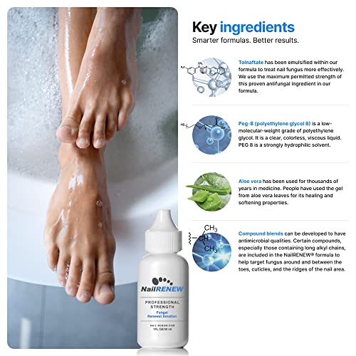 NailRENEW Antifungal Complete System - Professional Strength, Fungus Treatment for Toe Fungus, Discolored or Brittle Nails
