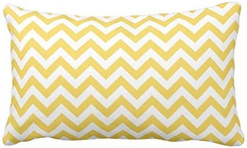 Christmas present Standard pillow cover case Decorative Yellow White Chevron Pattern pillow cover cases 16x24inch Inches