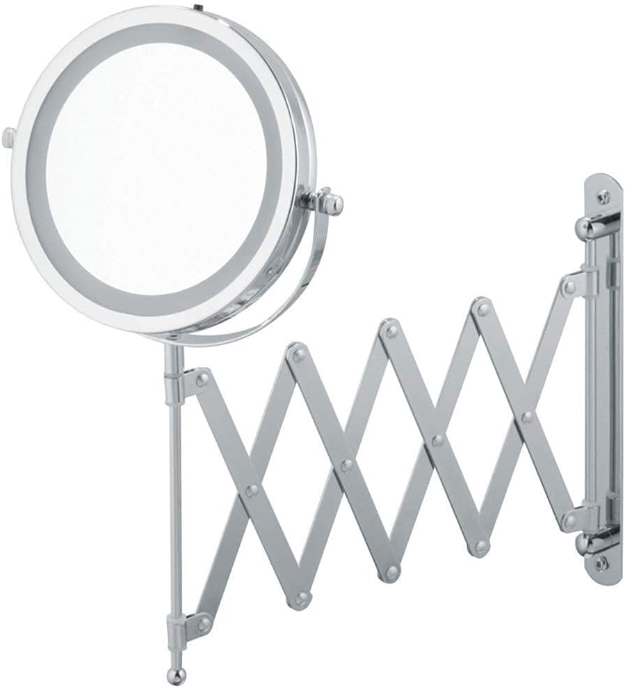 Cosmetic Vanity mirror LED 7inch Makeup Mirror Wallmounted Telescopic