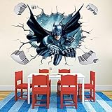 Batman Through-Wall Stickers With Decor Decal Art Removable Vinyl Home Art Decor For Kids Nursery Bedroom