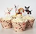 24 Dog Cupcake Toppers Picks – Cute Puppy Themed Party Decorations for Birthdays and Celebrations by Red Fox Tail