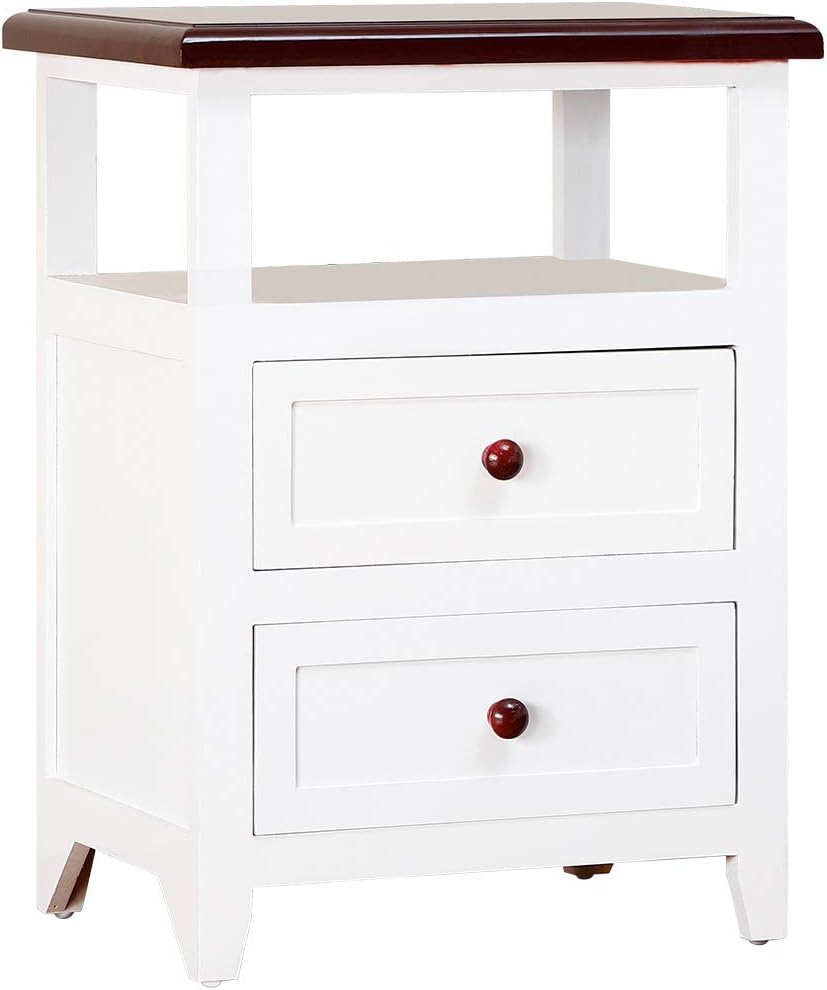 G165y 40x30x54 5cm Exqui Bedside Table With Shelf And Drawer White Nightstand For Bedroom Wooden Cabinet Side Table Storage Unit Small Console Table End Table For Living Room Bedside Tables