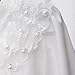 Acecharming girls Beaded Flower Bolero Jacket Shrug Short Cardigan Dress Cover Up,Cream White,6-7
