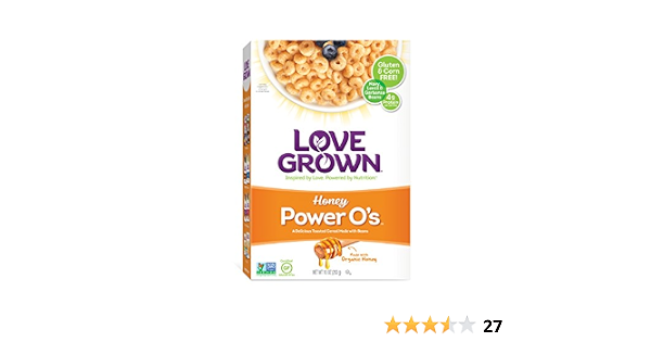 Love grown cereal Power o's hny (850563002450)