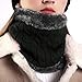 MUCO Mens Womens Winter Beanie Hats Scarf Set Warm Knit Hat Thick Fleece Lined Slouchy Cap Neck Warmer for Men Women