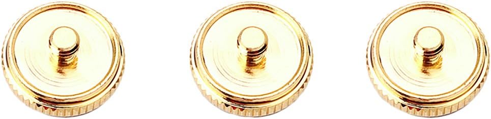 3 Pieces Gold Plated Red Stone Inlays Trumpet Finger Buttons Brass Instrument Accessories: Musical Instruments