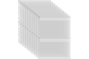 10 Pack A4 Size Plastic Binder Pockets,4 Holes Waterproof PVC Folders Loose Leaf Bag forBudgeting Loose Leaf Bags Planner Ins