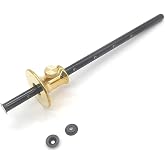 Taytools 467603 Wheel Marking Gauge Solid Machined Brass Head, 2 Extra High Speed Cutters, .310 inch Diameter Hardened Beam 8 Inches Easy Read SAE and Metric Grads
