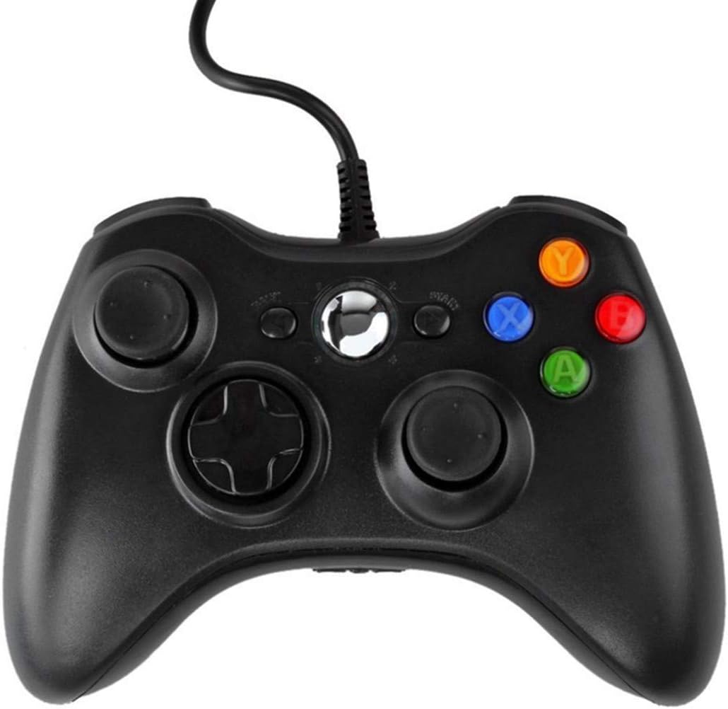 Xbox 360 Game Controller, USB Wired Gamepad with Cable for Xbox 360, Xbox 360 Slim, Windows PC