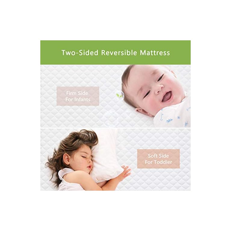 Dourxi Crib Mattress and Toddler Bed Mattress, Dual Sided Sleep System
