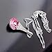 HuntGold 1X Artificial Rhinestone Diamond Crystal Pendant Chain Necklace Lovers Gift(pink)