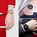 Shangpule Compatible Galaxy Watch Active (40mm) / Galaxy Watch Bands (42mm), Stainless Steel Metal Replacement Strap Bracelet Compatible Galaxy Watch Active (Rose Gold)